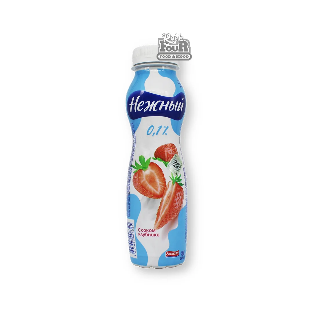 Drinkable yogurt "Нежный" with strawberry juice 0.1% 285g